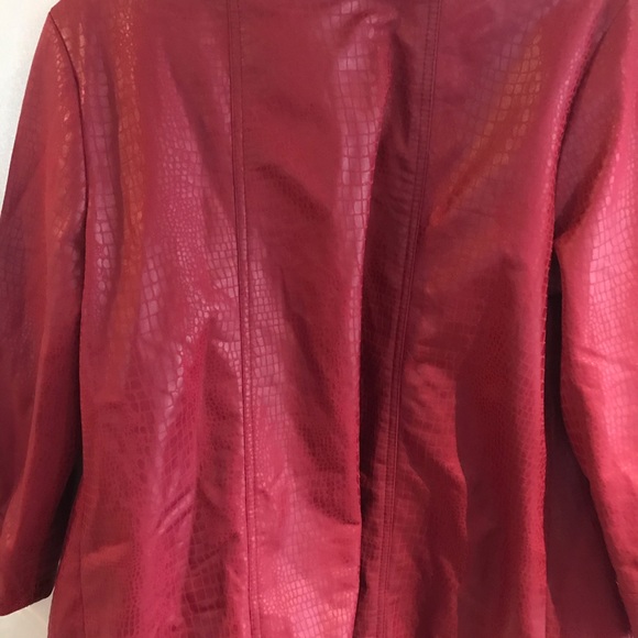 Ruby Rd. faux crocodile red jacket - Picture 3 of 3